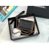 Chanel mini boy 22A gold black bag