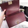 Designer Chanel Chevron Medium Boy Bag Burgundy A67086 VS06664