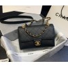 Chanel shoulder flap bag AS1459 in black