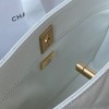 Chanel small tote bag white leather AS3223