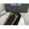 Chanel Sequins Tweed Medium Flap Bag in Black