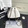 Chanel Chanels Gabrielle Backpack White and Black A94485 VS06686