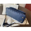 Chanel Coco Handle Blue Caviar Red Handle Large Bag