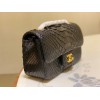 Chanel Classic Black Python Mini Bag