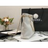 Chanel Calfskin Chain Shopping Bag AS2374 White