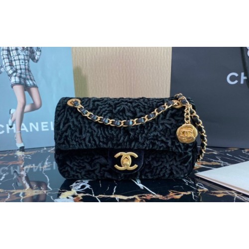 Chanel 21A Jewel Chain Black Velvet Bag