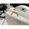 Chanel 22A Mini Vanity Caviar White Leather Bag