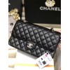 Chanel flap medium size 25 cm caviar black silver