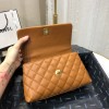 Chanel Coco Grained Calfskin Flap Bag 24cm