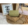 Chanel Woc CC chain green leather bag