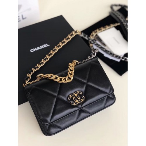 Chanel Quilted 19 Wallet on Chain WOC Black 2019