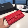 Chanel red caviar wallet