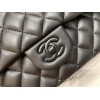 Chanel flap bag all black medium size 25