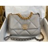 Chanel 19 flap gray bag 26cm