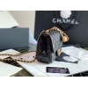 Chanel Lambskin & Gold-Tone Small Metal Flap Bag Black 13cm