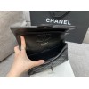 Chanel flap bag all black medium size 25