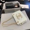 Chanel Calfskin Chain CC Accordion Shoulder Bag AS1751
