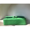 Chanel classic flap green 25cm bag