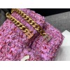 Chanel Tweed Pink Flap Bag 25cm