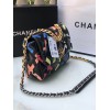 Chanel 19 colorful black leather 26cm