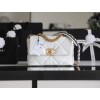 Chanel 19 White Gold Hardware 26cm