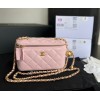 Chanel Vantiy Case Pink Leather Bag