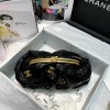 Chanel Lampskin Clutch Black AS2137