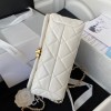 Chanel flap metal mix white lambskin bag