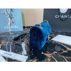 Chanel 21A Jewel Chain Blue Velvet Bag