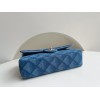 Chanel classic flap blue denim 25cm bag