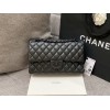 Chanel flap bag all black medium size 25