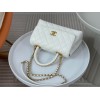 Chanel Coco Handle White Large Caviar Bag