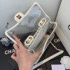 Chanel Transparent pearl sand bag White