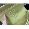 CHANEL 1112 Yellow 2.55 Lampskin Flap 25cm Bag