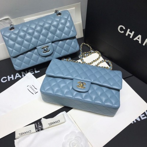 Chanel CF flap bag blue classic 25cm