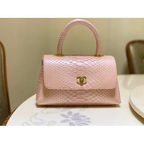 Chanel Coco Pink Python Mini Bag