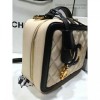 Chanel CC Filigree Vanity Case Bag Beige Grained Calfskin A93343 VS07581