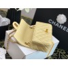 Chanel Lambskin & Gold-Tone Small Metal Flap Bag Yellow 20cm