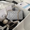 Chanel 22B Mini CF handle gray bag