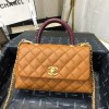 Chanel Coco Grained Calfskin Flap Bag 24cm