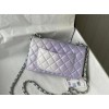 Chanel classic multicolor light blue CF flap bag 20cm