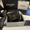 Chanel Calfskin Chain CC Accordion Shoulder Bag Black AS1751