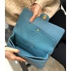 Chanel CF classic blue caviar leather 25cm bag