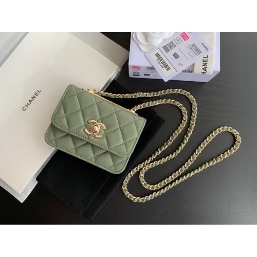 Chanel CC Woc Mini Green Bag