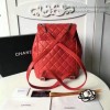 Chanel Quilted Lambskin Backpack Red 170303 VS07838