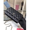 Chanel Grained Calfskin Wallet Charm WOC Black