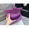 CHANEL 1112 Purple 2.55 Lampskin Flap 25cm Bag