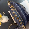 Chanel Crumpled Lambskin Mini Hobo Bag Blue