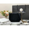 Chanel velvet black 02 flap bag 99109