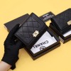 Chanel boy compact black caviar / lambskin wallet